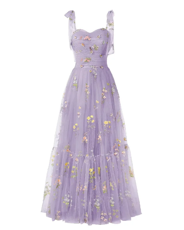 Elegant Embroidery Purple Prom Dresses Sweetheart Spaghetti Straps A Line Party Dress Long Simple Formal Dress Tunics Top Casual