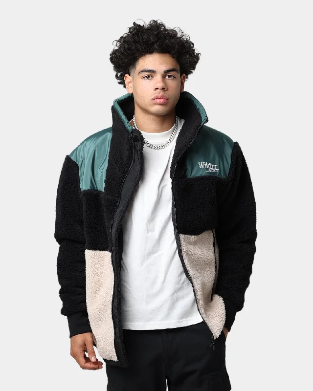 WNDRR Wid It Sherpa Jacket Black Trench Coat Raincoat Waterproof Jacket