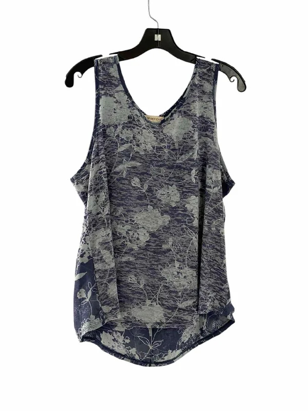 Coldwater Creek Size 1X Blue Floral Tank Top gym tank top