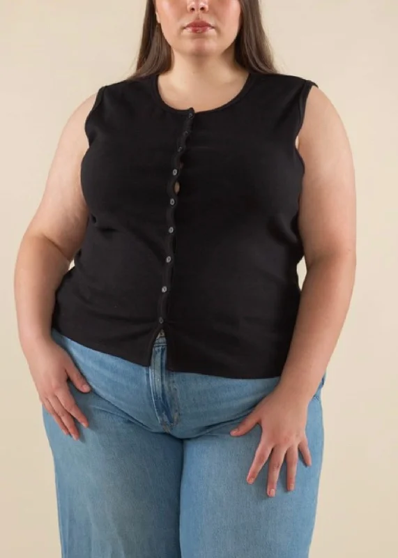 Emile Button Front Tank boho tank top