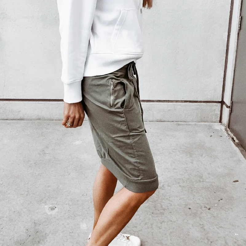 Light khaki ULTIMATE jogger skirt wrap skirt elegant