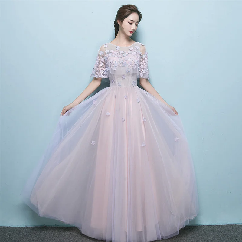 Tulle Prom Dresses, A-Line Party Dresses, Applique Charming Prom Dress, LB0521 Tunics Sophisticated sleek