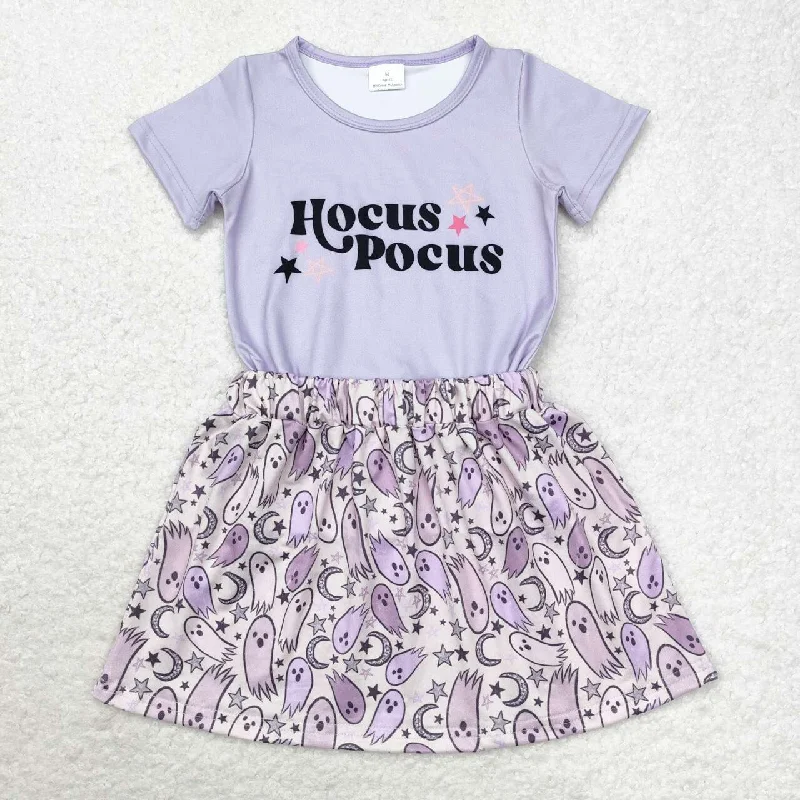 GSD1398 hocus pocus Stars Purple Short Sleeve Ghost Stars Moon skirt set lace skirt intricate