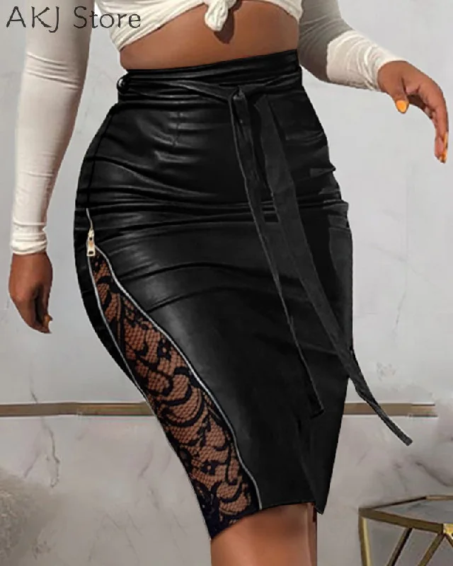 Side Zipper Skirt a-line skirt cut