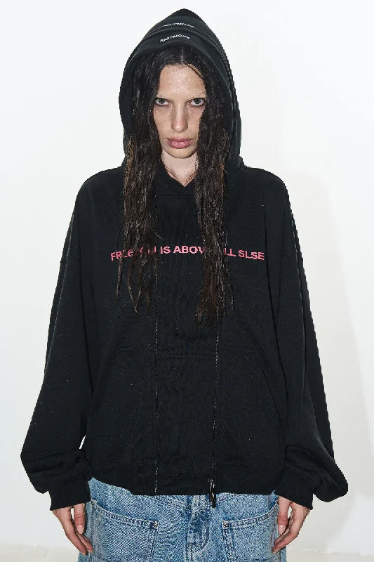 Layered Look Graphic Hoodie Jacket Welt Pockets Slit Pockets Flap Pockets