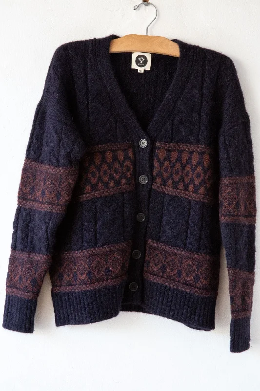 Norway Cardigan Notch Collar Peter Pan Collar Cowl Neck