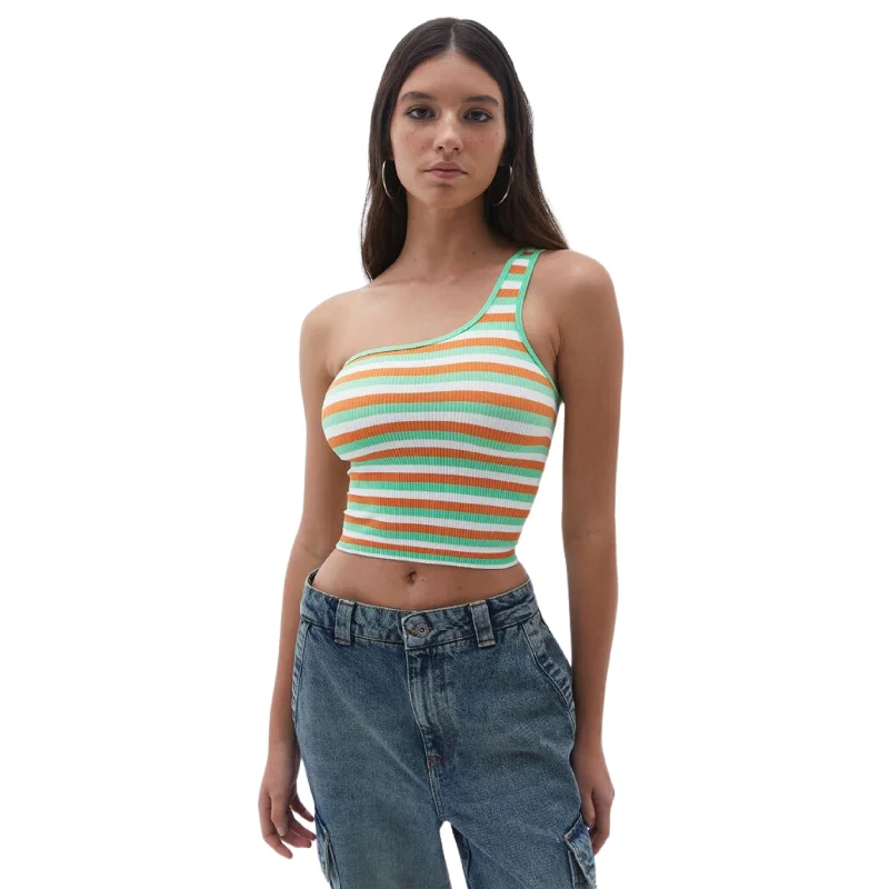 OXXO -  One Shoulder Crop Tank Top high neck tank