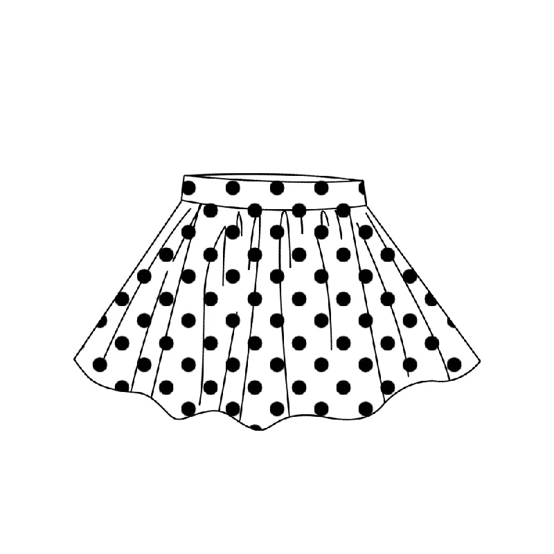 Preorder GLK0031 NO MOQ black polka dot white skirt velvet skirt luxurious