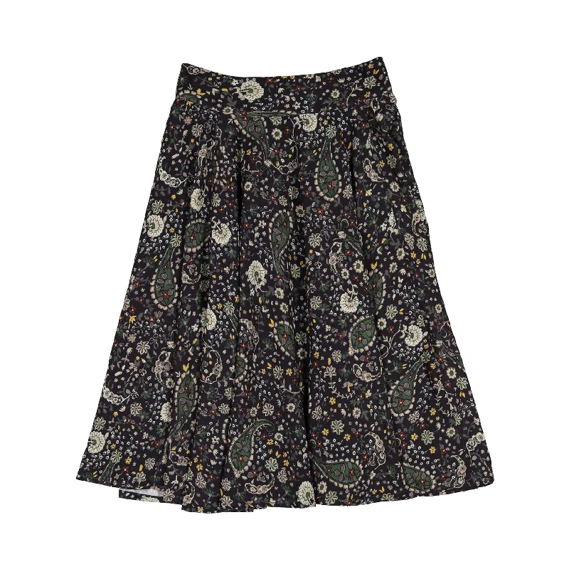Ava and Lu Black Paisley Skirt denim skirt classic