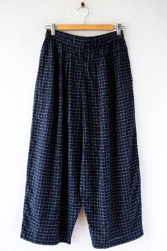 Star Pin Check Pant Fashionable Button-Up Pants