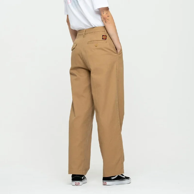 Santa Cruz Womens Pant Nolan Chino - Camel Cozy Fitted Pants