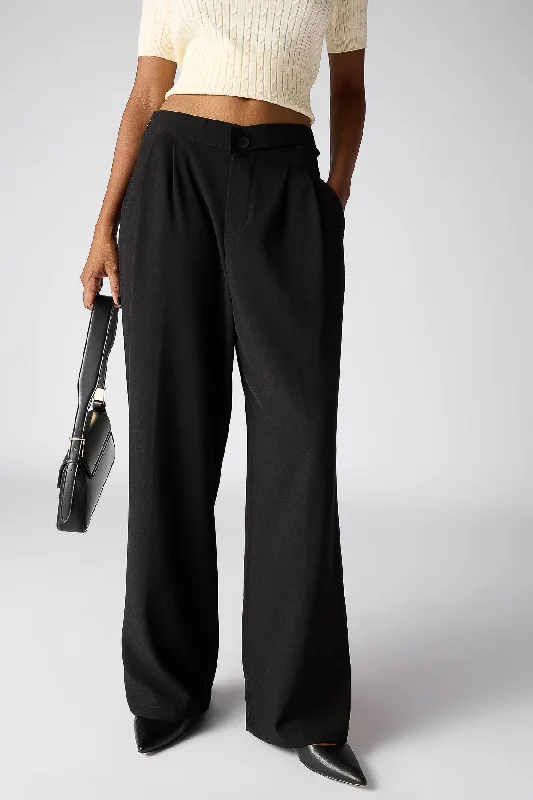 Black Tapered Korean Pants Classic Bootcut Trousers