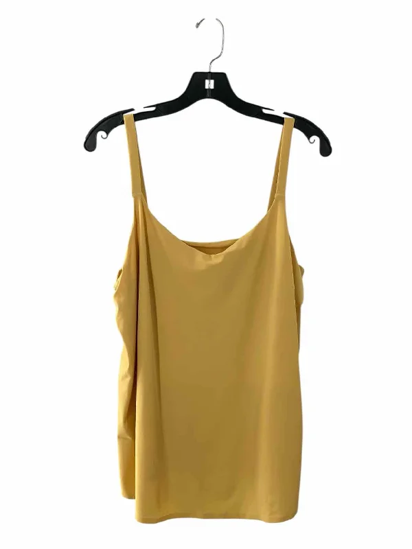 A DAY Size L Yellow Tank Top rhinestone tank top
