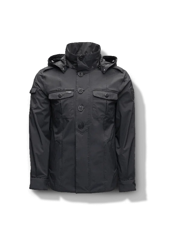 Fisherman Men's Lightweight Tech Jacket Cotton Fabric Linen Fabric Terry Fabric
