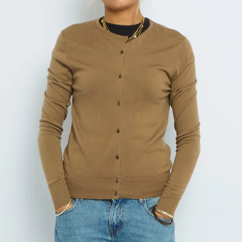 Fine Knit Cardigan - UK 10 Elasticated Padded Insulated