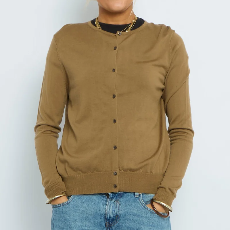 Fine Knit Cardigan - UK 12 Zippered Front Buttoned Front Snap Front