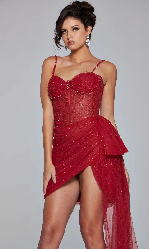 Jovani Short Party Dress 42368 Glittery Long Formal