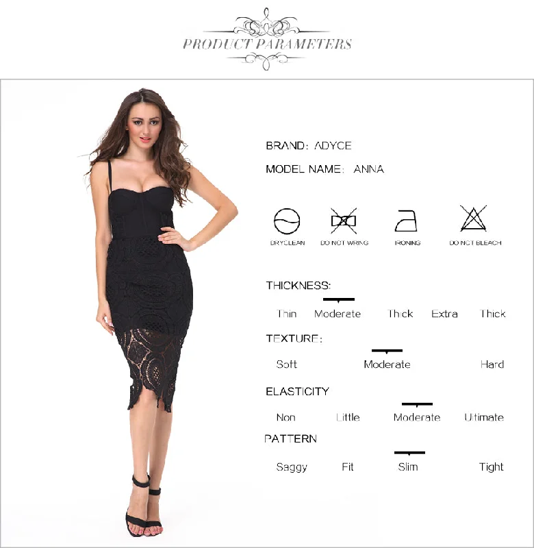 Sexy Blue Black Lace Party Dress Tunics Canvas sturdy