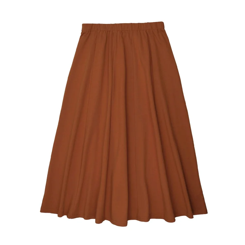 Coco Blanc Cognac Cotton Paneled Skirt lace skirt romantic
