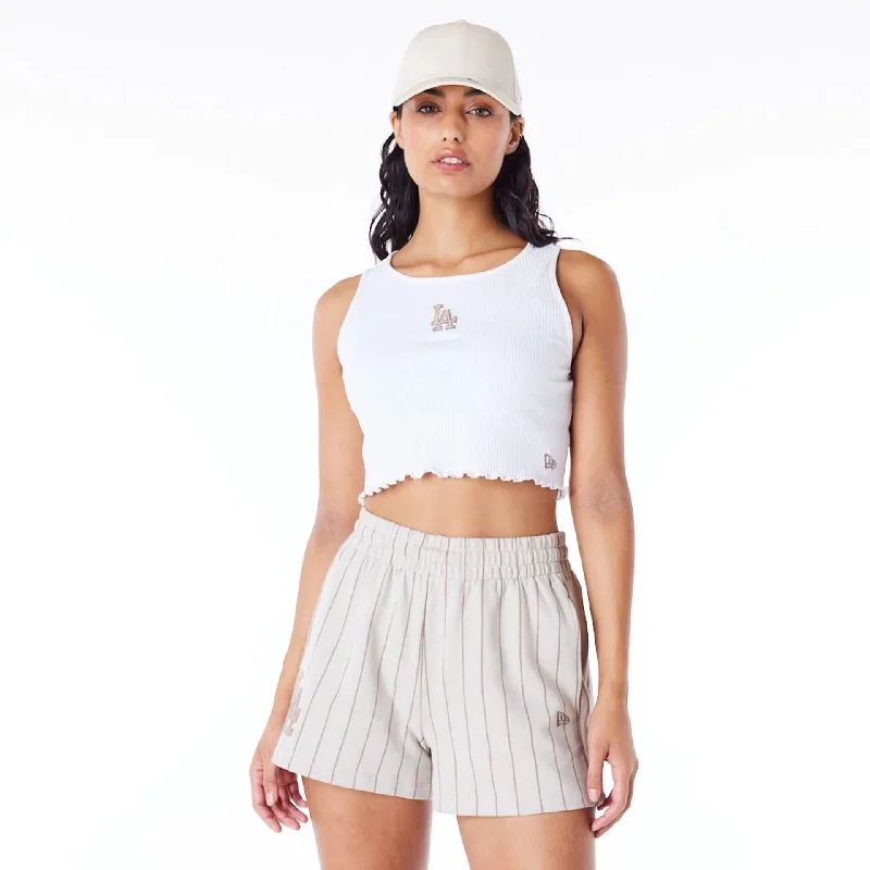 LA Dodgers MLB Lifestyle White Womens Crop Tank Top navy tank top