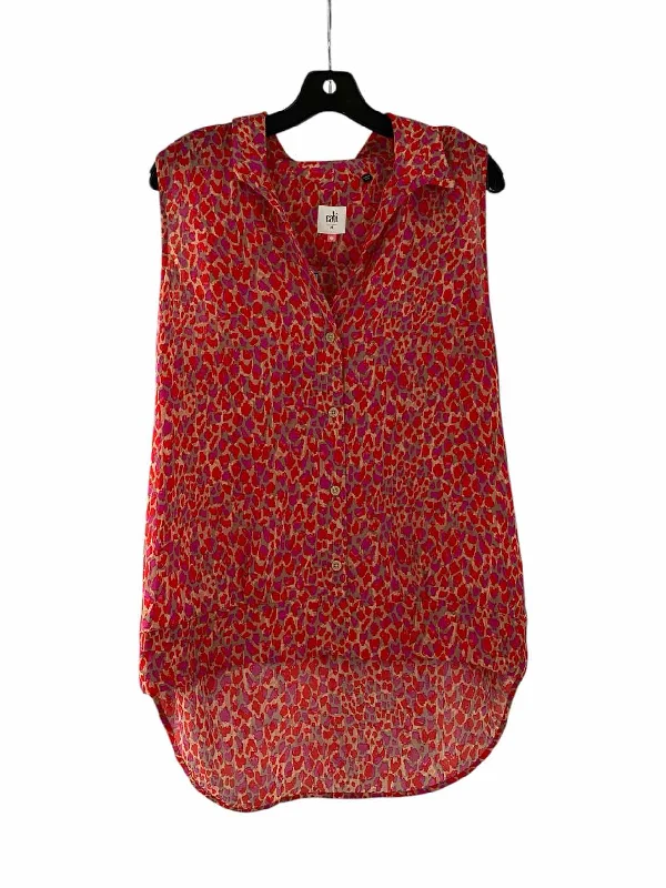 Cabi Size M Red Pink Print Tank Top boho tank top
