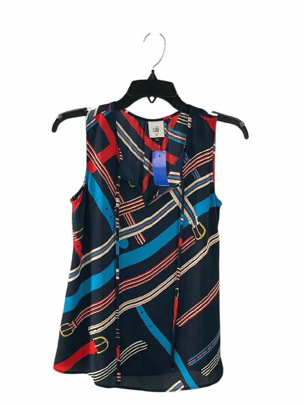 Cabi Size XS Navy Multi Print Tank Top seamless tank top