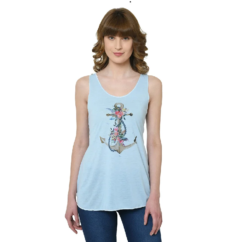 Mack Jonney Blue Tank Top For Women's mint tank top