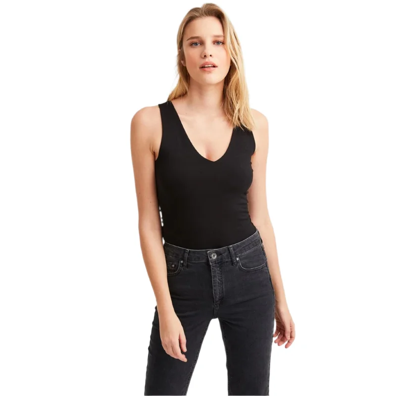 OXXO - V Neck Thick Strap Tank Top cotton tank top