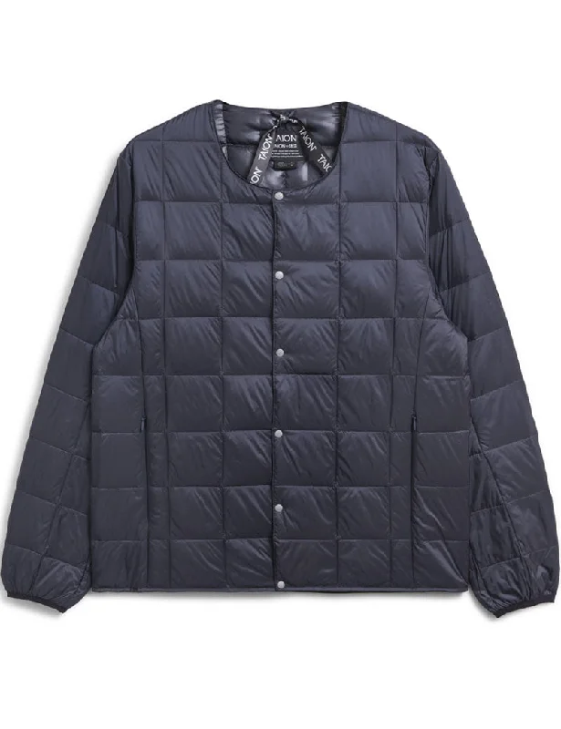 Taion Taion-104 Down Jacket Dark Navy Snapped Jacket Toggled Jacket Drawstring Jacket Taion Taion-104 Down Jacket Dark Navy Snapped Jacket Toggled Jacket Drawstring Jacket
