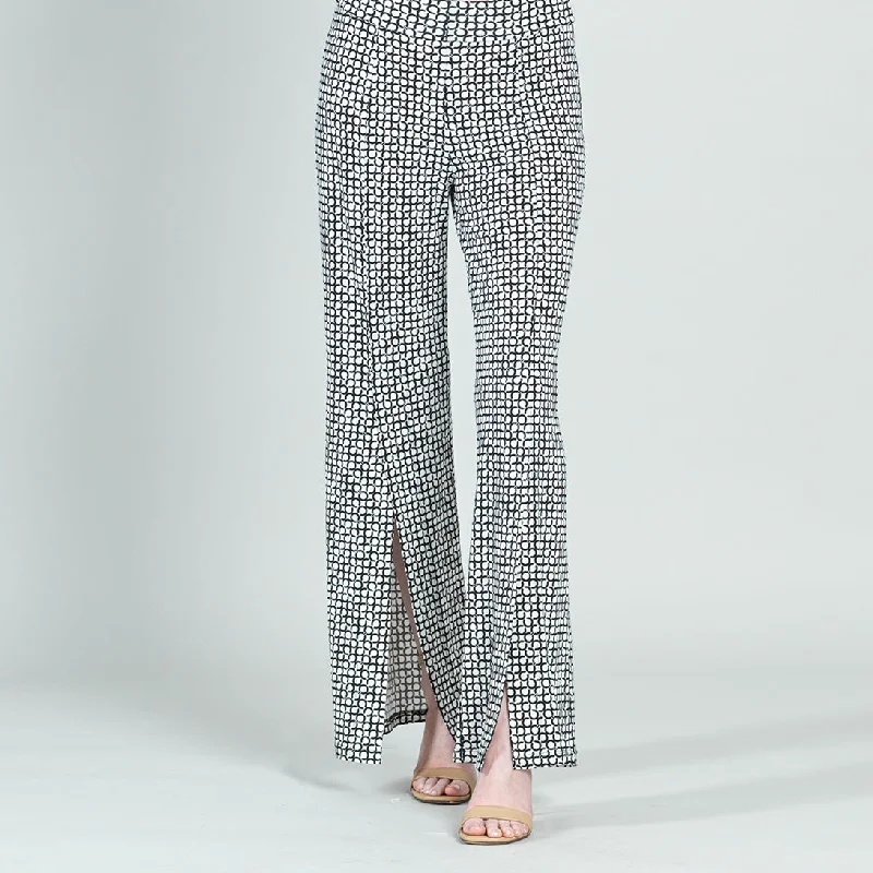Kick Front High Slit Pant - Chain Ring - Final Sale! Elegant Dress Pants