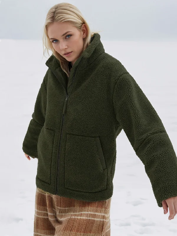 Turtleneck Zip Up Long Sleeve Plush Jacket Ribbed Jacket Pleated Jacket Ruffled Jacket Turtleneck Zip Up Long Sleeve Plush Jacket Ribbed Jacket Pleated Jacket Ruffled Jacket