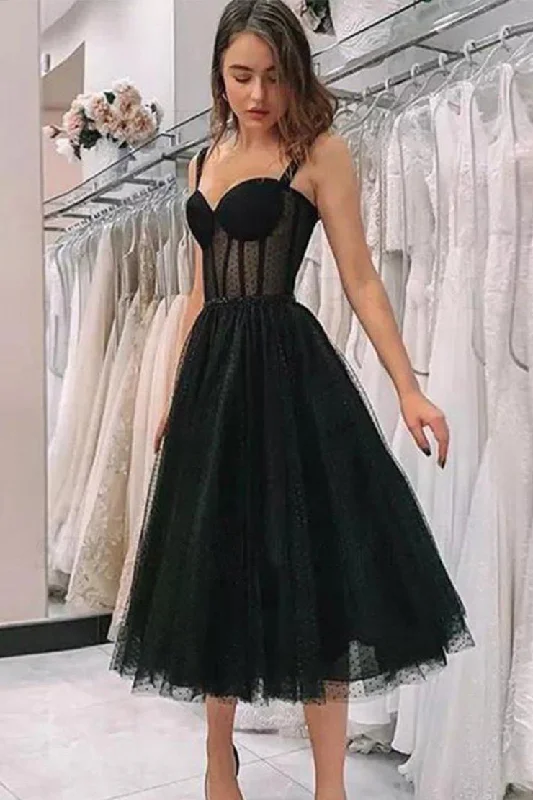 Cute Black Straps A Line Sleeveless Homecoming Party Dresseses Tunics Recommended stylist