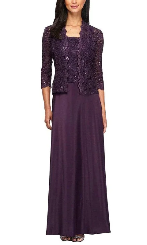 Alex Evenings - 1121198 Embroidered Sleeveless Formal Dress with Jacket Striped Jacket Polka Dot Jacket Floral Jacket Alex Evenings - 1121198 Embroidered Sleeveless Formal Dress with Jacket Striped Jacket Polka Dot Jacket Floral Jacket