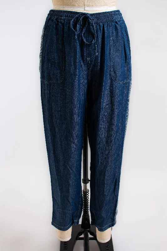 Denim Pull On Pant High-Waist Yoga Pants