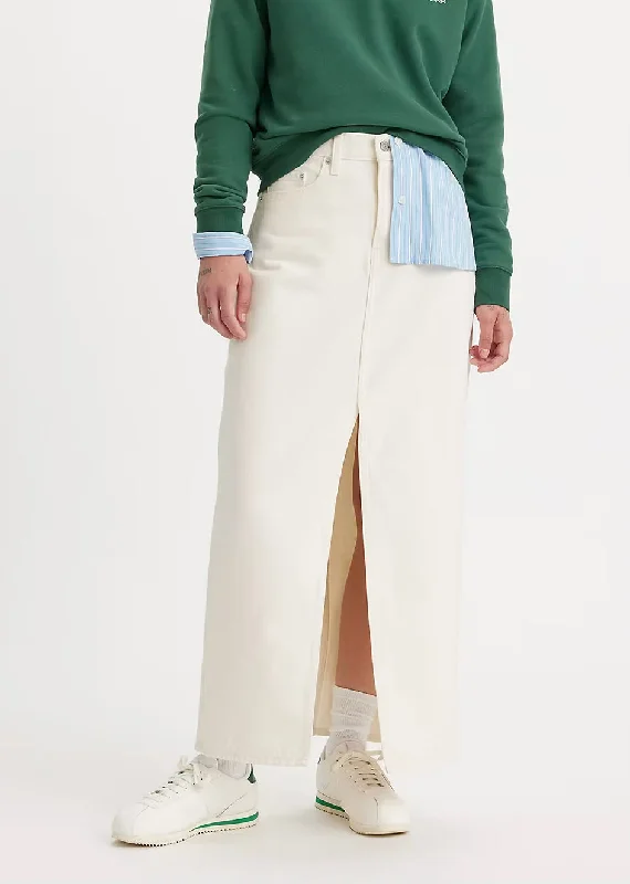Ankle Column Skirt in Snowing in LA corduroy skirt textured