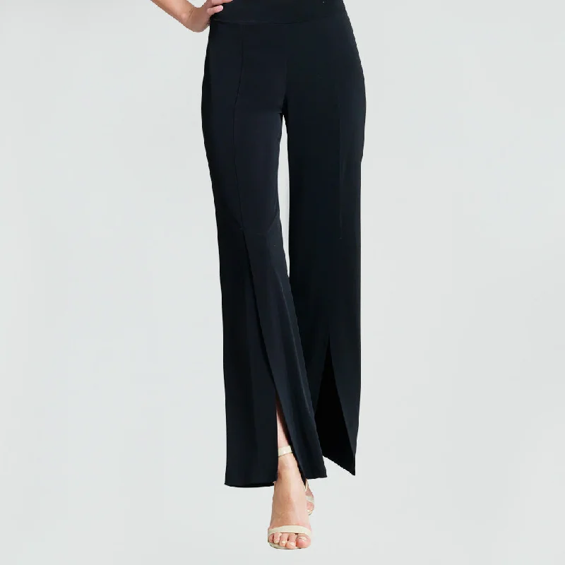 Black Kick Front High Slit Pant Stylish Harem Pants