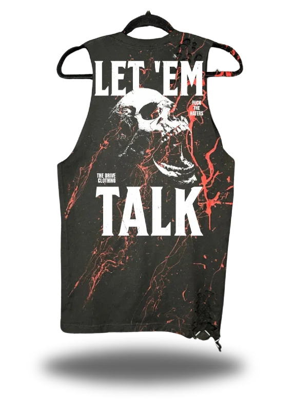 BLOOD TALK TANK TOP baby blue tank