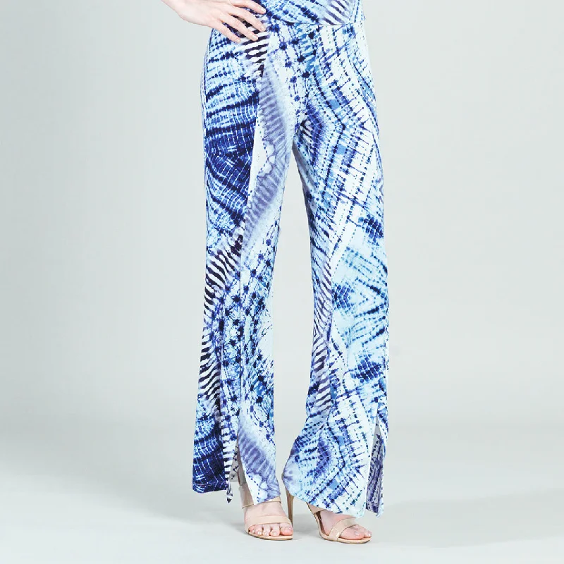 Kick Front High Slit Pant - Acid Wash - Final Sale! Formal Linen Trousers