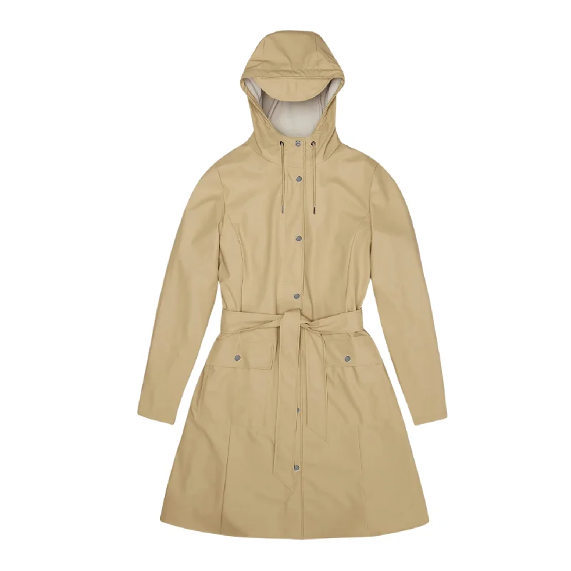 Rains- Curve Jacket- Sand Plaid Jacket Tartan Jacket Houndstooth Jacket
