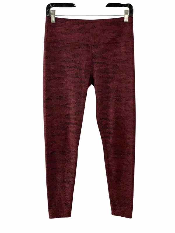 Kyodan Size M Red Black Heather Athletic Pants Chic Faux Leather Pants