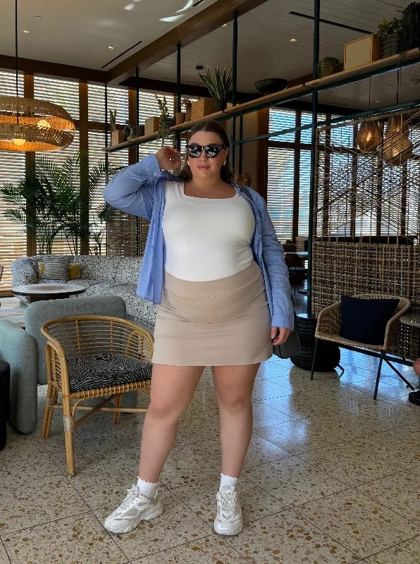 Plus Size Tennis Mini Skirt silk skirt sleek