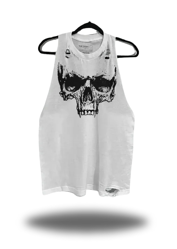 DESTRUCTION STRINGER TANK TOP*WHITE* fashionable tank top