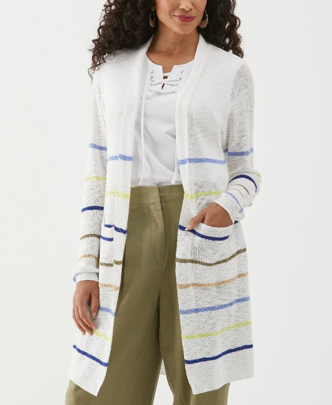 Organic Cotton-Linen Blend Striped Duster Cardigan Sweater Nylon Fabric Polyester Fabric Spandex Fabric Organic Cotton-Linen Blend Striped Duster Cardigan Sweater Nylon Fabric Polyester Fabric Spandex Fabric