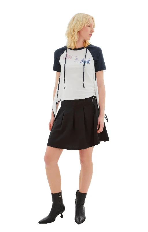 Object Skirt (Black) silk skirt luxurious