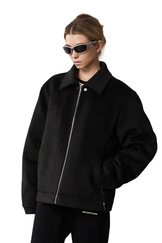 Woolen Zipper Jacket Faux Fur Jacket Real Fur Jacket Shearling Jacket