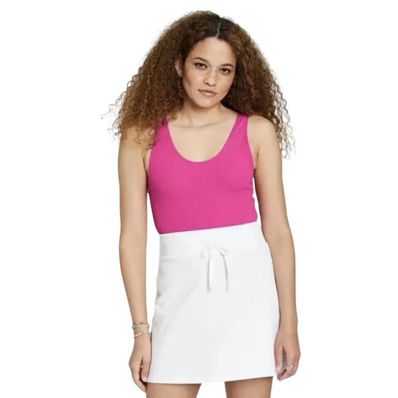 WILD FABLE - Textured Knit Versatile Tank Bodysuit essential tank top