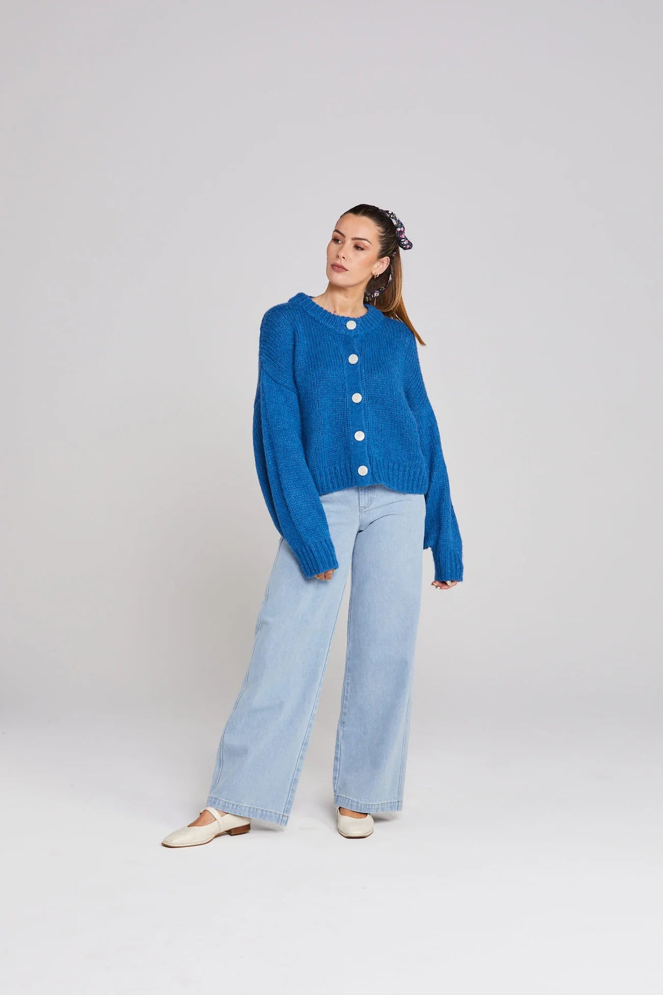 CLEO CARDIGAN COBALT Anti-Pilling Anti-Shrink Durable