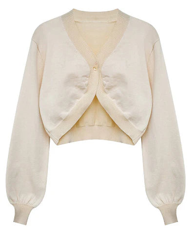Rounded Crop Cardigan 699 Anti-Pilling Anti-Shrink Durable