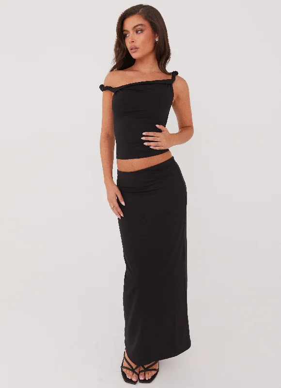 Solace Soul Maxi Skirt - Black tulle skirt dreamy