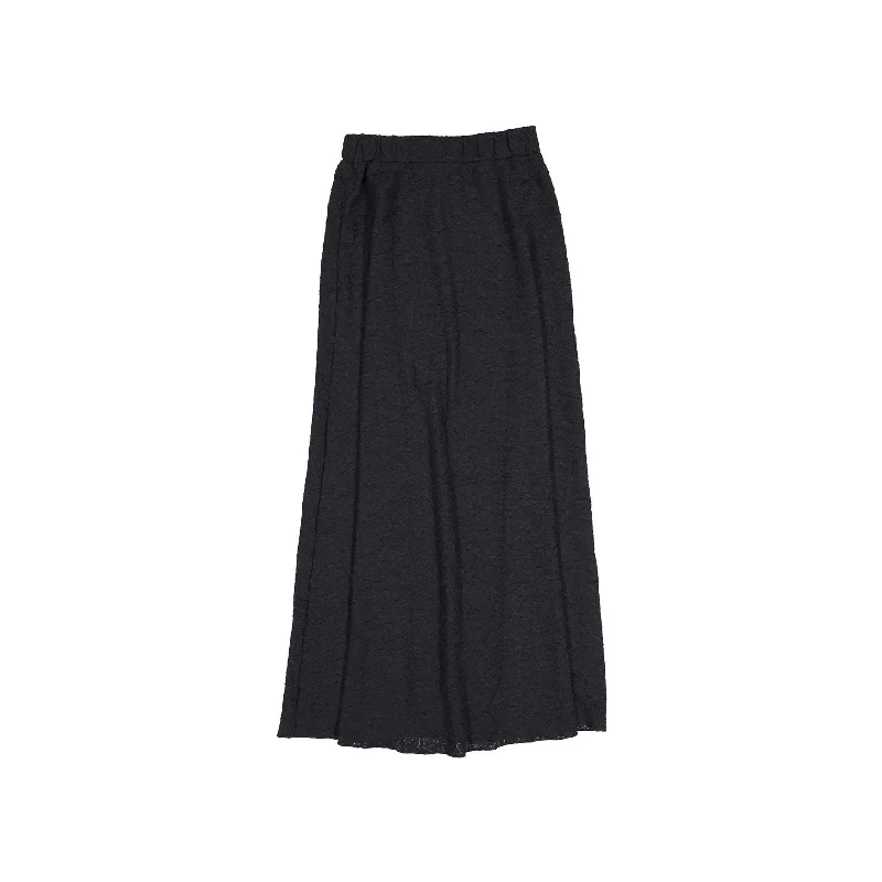 Ava and Lu Black Detailed Maxi Skirt a-line skirt cut